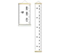 Children Growth Height Chart, Wooden Hanging Ruler Wall Chart Measuring Bar for Girls Boys Bedroom Children's Room (A,20X152cm)