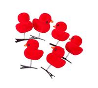 Children Hairpins Hair Clip Duck Shape For Kid Stage Wear Adorkable Leaf 2000s Girls Headdress Red Duck Shaped Hair Clip