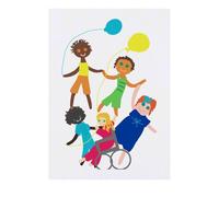 'Children Having Fun Together ' Temporary Tattoo - Water Resistant, Skin-Safe, Non-Toxic Transfer (TO00078617)
