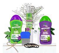 Children Head Lice Defence Kit | Complete Lice Treatment For Kids - Shampoo 300ml, Conditioner 300ml, Leave-In Spray, Lice Comb 2 set & Lice Bands 8pk | Head Protection for a Fresher & Lice-Free Hair