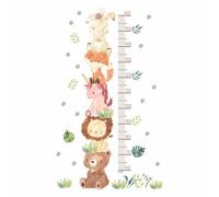 Children Height Ruler - Cute Animal Pattern, Reusable Wall Art Texture, Smooth Surfaces Adhesion, Interactive Wall Measurement Tool | Growth Chart Decal for Playroom, Classroom, or Nursery Decoration