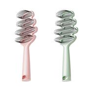 Children Hollow Massage Comb Rolling Tip for Scalp Relaxation Hollow Bristles Hair Comb Detangling Hair Brush for Kids Gentle Detangling Brush