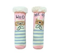 Children Home Socks,Kids Boy Girl Cute Slipper Socks Kids Slipper Fluffy Socks Super Soft Warm Thick Fleece Lined Non-Slip Fuzzy Animal Socks Cozy Winter Thermal Fleece Bed Socks (Color25,XS)