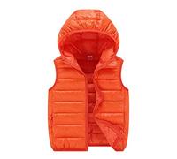Children Hooded Windproof Gilet Kids Youth Zipper Packable Puffer Jacket Baby Boys Girls Winter Warm Sleeveless WaistCoat Vest Jacket Coat Cute Thick Outwear For Spring Travel Outdoors
