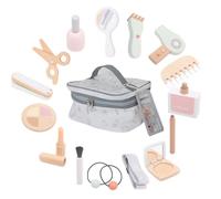 Children Imitation Wooden Makeup Toy Set With Vanity Mirror Comb Lipstick Perfume Brush Palette Smooth Beech And MDF Craft suitable for role