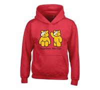 Children In Pudsey Need Cute Bear Hoodie Fundraising Charity Top Child In Support Need Jumper(XL, Red)