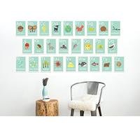 Children Inspire Design English Alphabet 5x7 Wall Cards, Our World, Nature Themed, Kid's Wall Art, Nursery Decor, Kid's Room Decor, Gender Neutral Nursery Decor
