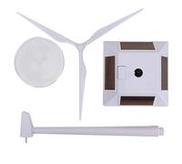Children Intelligent Solar Windmill Toy, Educational Plastic Pinwheel Model, Non Safe Material with Display Stand, Fun Learning Tool for Boys and Girls to Develop IQ and Hand