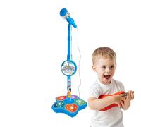 Children Karaoke Toy - 21x100cm mics Stand, Singing Toy Microphone, Kids Karaoke Set | Adjustable Height Sound System, Interactive Musical Playset Light, Use for Birthday Stage Fun Gathering