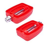 children kid bike pedals 9/16" axle 60x80mm pair boy girl bicycle flat, Red