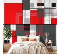 Children Kids Aldult Abstract Geometric Photo Wallpaper,Squares Rectangles | Wall Mural for Living Room Bedroom, Wallpaper Mural Poster for Nursery 350 x 256 cm(W x H)