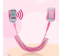 Children Kids Anti-Lost Safety Bracelet Leash Wrist Strap Rein Traction Rope Security Sensor Induction Lock (M,Pink)