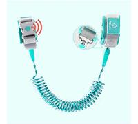 Children Kids Anti-Lost Safety Bracelet Leash Wrist Strap Rein Traction Rope Security Sensor Induction Lock (M,Green)