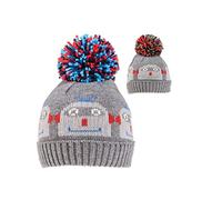 Children Kids Girls Boys Robot Pattern Winter Hat Knitted Beanie Hat Assorted, one hat Will be Supplied at Random Multicoloured