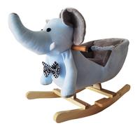 Children Kids Rocking Horse Ride on Toy Seat Belt Safety Toddler Elephant Music Xample Light Blue One Size
