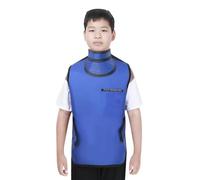 Children Lead Apron 2-pieceset, with Comfortable Lead Thyroid Collar, Easy to Clean(Blue 0.35mmPb)