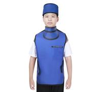 Children Lead Apron 3-pieceset for CT X-ray, With Lead Cap and Lead Thyroid Shield, Hard-wearing(Blue 0.5mmPb)