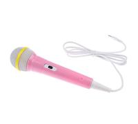 Children Learn Educational Toy Microphone with 3.5mm Plug, Lightweight, Pink, as described