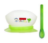 Children Learn to Eat Anti-Fall Practice Chopsticks with Lid Suction Cup Bowl Spoon Set Green