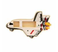 Children Learning Board Wooden Space Themed Busy Board Educational Assembly Game Motor Tool Suitable for Preschool Classroom Home