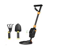 Children Lightweight Handheld Metal Detector Gold Digger Treasure Hunter Tracker Seeker With Waterproof Search Coil(With Rake Shovel)