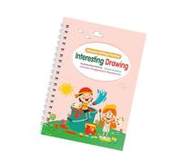 Children Magical Grooved Handwriting Practice Workbook Letter Number Art Drawing Mathematical Operations Book English Handwriting for Kids