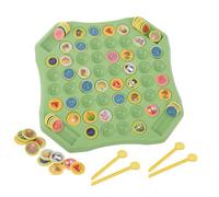 Children Matching Game Flip Board Memory Puzzle Toy With Pens And Chips In For Training And Skill Building Suitable for sibling play classroom, Array, Animal Theme, Medium 23 23 2cm