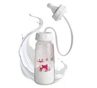 Children Milk Bottle, Anti Colic Nipple, Compact Size Breastfeeding Aid for Easy Drinking, Portable Handle Grip, Nursery Feeding Tool, Children Needs for Hospital Travel Nighttime Care