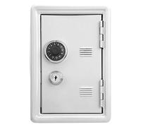 Children Mini Metal Key Money Storage Case Safe Box for Kids Coins Cash Simulation Innovation Presents Supplies (White)