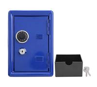 Children Mini Metal Key Money Storage Case Safe Box for Kids Coins Cash Simulation Innovation Presents Supplies (Blue)