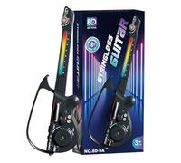 Children Music Guitar - Electric Toy Instrument, Adjustable mics Stand, Flashing Lights Feature, rock stars Set | Perfect Easy Kids for Boys Girls toddlerss Beginner Home Practice Travel Fun Play Gift