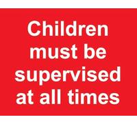Children Must Be Supervised At All Times Sign Self Adhesive Gloss Decal Sticker A4 297mm x 210mm