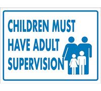 Children Must Have Adult Supervision Warning Sign Ornament Garage Sign Metal Tin Sign For Indoor Outdoor 20X30cm