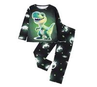 Children Nightwear Sets Breathable Sleepwear Fluffy Fleece Pjs Kid Lounge Wear Personalized Pyjama Teen Family Matching Pajamas for Age 4-16 Years Black