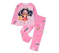 Children Nightwear Sets Breathable Sleepwear Fluffy Fleece Pjs Kid Lounge Wear Personalized Pyjama Teen Family Matching Pajamas for Age 4-16 Years Light Pink
