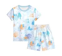 Children Nightwear Sets Soft Cozy Sleepwear Fluffy Fleece Pjs Unisex Pyjama Gift Pajama Age Specific Christmas Pyjamas for 3-16 Years Light Blue