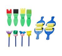 Children Painting Tool Set with Soft Sponge Rollers and Foam Stamp Painting Brush for Doodling Wall Decoration Roller Postage
