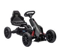 HOMCOM Children Pedal Go Kart, Kids Ride on Racer w/ Adjustable Seat, Shock Absorption EVA Tyres, Handbrake, for Kids Aged 3-8 Aosom UK