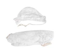 Children Photography Clothing, Exquisite Workmanship Comfortable Fabric Skin Friendly Multiple Colors Newborn Lace Outfits for 2 Months Old Baby(White)