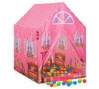 (multicolour) vidaXL Children Play Tent with 250 Balls Kids Play House Tent Multi Colours