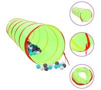 Children Play Tunnel with 250 Balls Green 175 cm Polyester