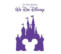 Children Playroom Bedroom Disney Inspired Wall Sticker - We Do Disney - Castle, Mickey Mouse [Medium] [Purple]
