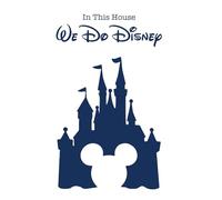 Children Playroom Bedroom Disney Inspired Wall Sticker - We Do Disney - Castle, Mickey Mouse [XLarge] [Cobalt]