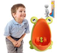 Children Potty Toilet Frog Toilet Targets for Boys, Kids Urinal Baby Pee Trainer Bathroom Accessories with Whirling Target, Easy to Clean Splash-Proof Wall Mounted Pee Training Cup with Large Capacity