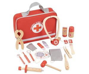 Children Pretend Play Wooden Role Medical Playset Educational Props Interactive Pieces Smooth Touch suitable for home playroom family time , style to 1