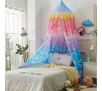 Children Princess Bed Canopy Baby Play Tent Crib Curtain Round Dome Mosquito Net Nursery Room Decorations,Kids Indoor Hanging Bed Canopy for Reading Room/Bed/Bedroom Decorations Color A 65x270cm