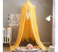Children Princess Bed Canopy Kids Play Tent Crib Curtain for Girls Boys,Round Dome Over Bed Canopy Hanging Mosquito Net Nursery Room Decorations,Reading Nook Bedroom Bed Decoration Color F 65x270cm