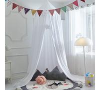 Children Princess Bed Canopy Kids Play Tent Crib Curtain for Girls Boys,Round Dome Over Bed Canopy Hanging Mosquito Net Nursery Room Decorations,Reading Nook Bedroom Bed Decoration Color E 65x270cm