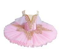 Children Professional Tutu Ballet Skirt, Pink Ballet Dance Tutu Dress Ballerina Dancewear Costumes Gymnastic Leotard Outfit,Pink,100