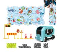 Children Puzzle Car Track Kids Puzzle Rail Set